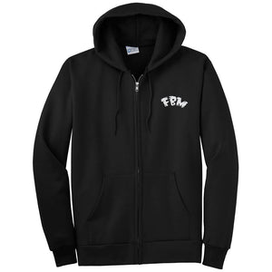 FBM Upside Down Bird Zip Up Hooded Sweatshirt